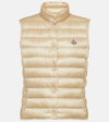Moncler Liane Quilted Shell Gilet In Beige