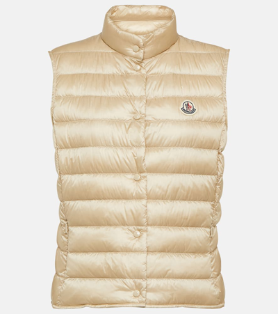 Moncler Liane Down Vest In Light Beige