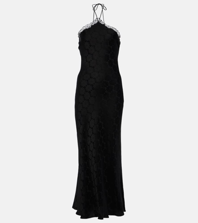 Stella Mccartney Black Floral Maxi Dress In 1000 Black