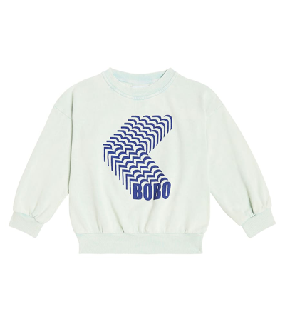 Bobo Choses Kids' Logo Cotton Jersey Sweatshirt In Blue