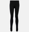 Alaïa Stretch Leggings With Elastic Waistband And Stirrup Design In Black
