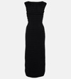Alaïa Alaia 3d-stripe Midi Dress Women In Black