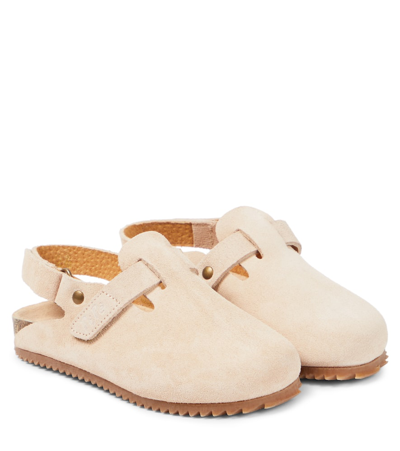 Pèpè Kids' Scamosciato Suede Sandals In Beige