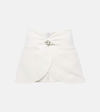 Courrèges Ellipse Buckled Curved Miniskirt In White