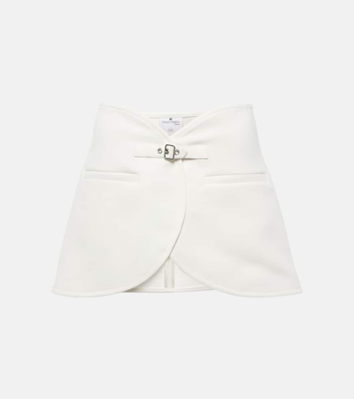 Courrèges Ellipse Twill Miniskirt In White