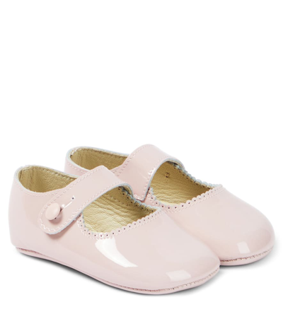 Pèpè Baby Patent Leather Ballet Flats In Pink