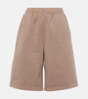 Prada Cotton Bermuda Shorts In Beige