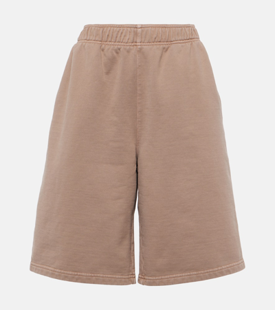Prada Cotton Bermuda Shorts In Neutral
