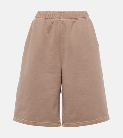 Prada Cotton Bermuda Shorts In Beige