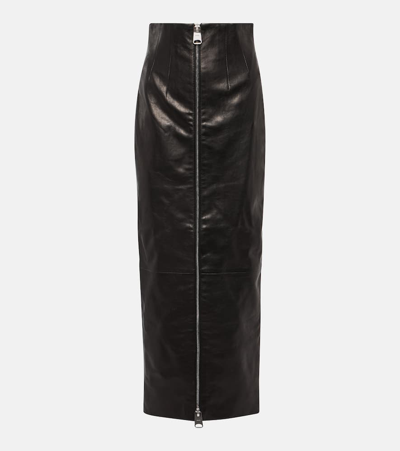 Khaite Ruddy Zipped Long Skirt In Black