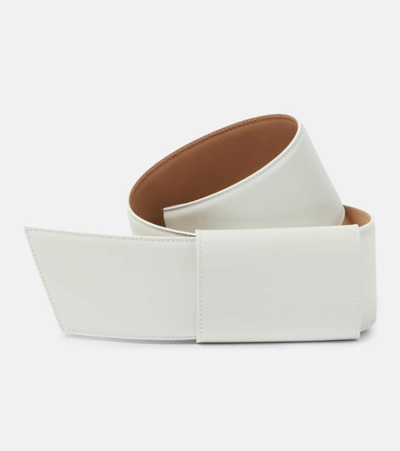 Alaïa Knot Leather Belt In White