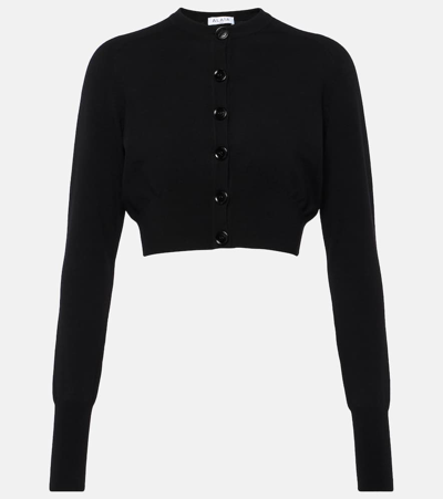 ALAÏA ALAÏA CROPPED WOOL-BLEND CARDIGAN