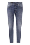 Dondup Cuffed Denim Jeans In Medium Denim