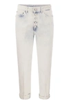 DONDUP DONDUP KOONS - LOOSE JEANS WITH JEWELLED BUTTONS