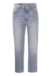Dondup Tami Jeans Cinque Tasche A Gamba Larga In Light Denim