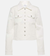 Courrèges Cropped Denim Jacket In White