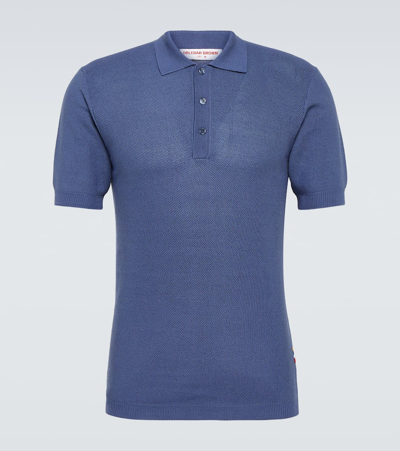 Orlebar Brown Cotton Polo Shirt In Springfield Blue