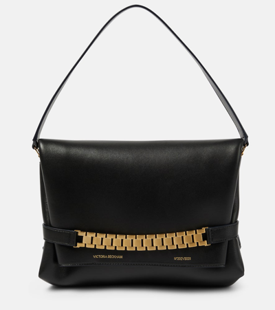 Victoria Beckham Chain-detail Leather Shoulder Bag In Black