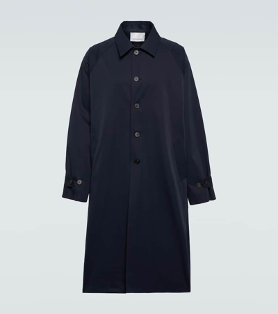 The Frankie Shop Gaia Oversized Double-breasted Coat In Blue