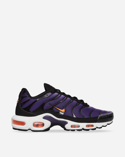 Nike Air Max Plus Brand-embroidered Woven Low-top Trainers In Black/voltage Purple/orange