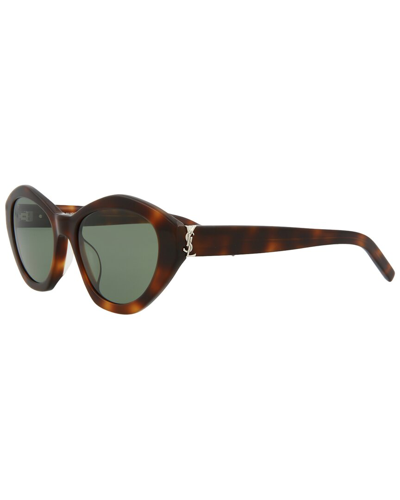 Saint Laurent Women's Slm60 54mm Sunglasses In Green