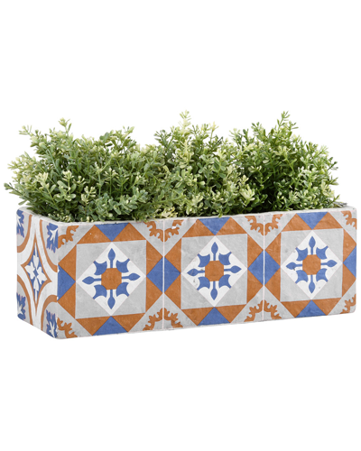 Esschert Design Usa Portuguese Tile Balcony Flower Pot In Multi
