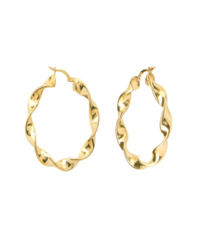 Gabi Rielle 14k Over Silver Lovestruck Collection Lux Twist Hoops In Gold