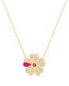 Gabi Rielle 14k Over Silver Lovestruck Collection Cz Lucky Charm Necklace