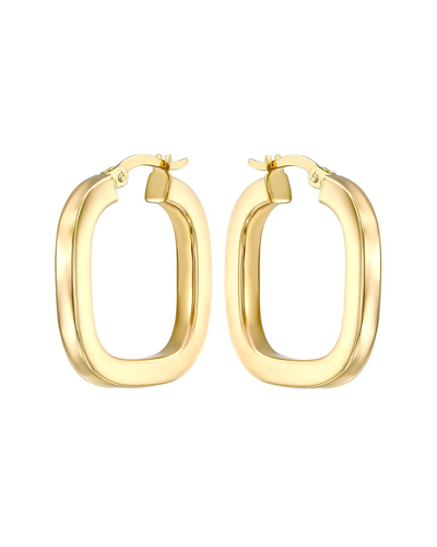 Gabi Rielle 14k Over Silver Lovestruck Collection Square Hoops In Gold