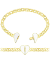 GABI RIELLE GABI RIELLE 14K OVER SILVER LOVESTRUCK COLLECTION LUXE HEART CHOKER