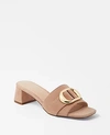 ANN TAYLOR BUCKLE STRAP SUEDE SANDALS