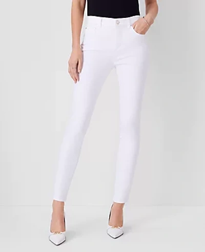 Ann Taylor Mid Rise Skinny Jeans In White