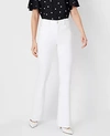 Ann Taylor Mid Rise Boot Jeans In White In White