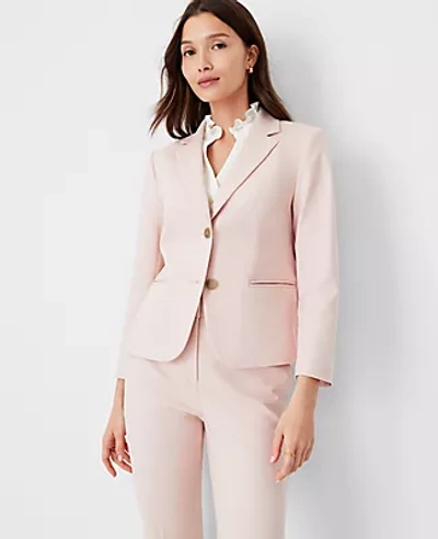 Ann Taylor The Cropped Two Button Blazer In Pink Dust