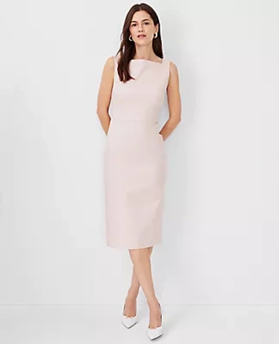 Ann Taylor The High Square Neck Sheath Dress In Pink Dust