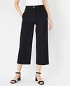 Ann Taylor The High Rise Kate Wide Leg Crop Pant In Texture In Black