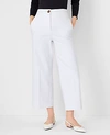 Ann Taylor The High Rise Kate Wide Leg Crop Pant In Texture In White