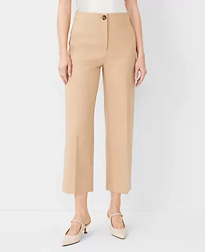 Ann Taylor The High Rise Kate Wide Leg Crop Pant In Texture In Baguette