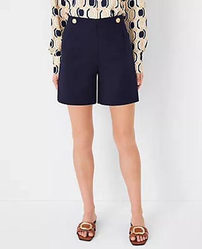 Ann Taylor High Rise Sailor Metro Shorts In Night Sky