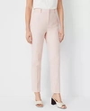 Ann Taylor The High Rise Everyday Ankle Pant In Doubleweave In Pink Dust