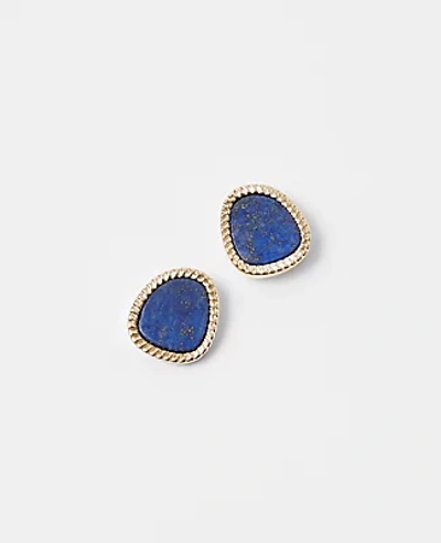 Ann Taylor Marbled Stud Earrings In Mystic Navy