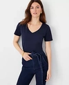 Ann Taylor V-neck Tee In Night Sky
