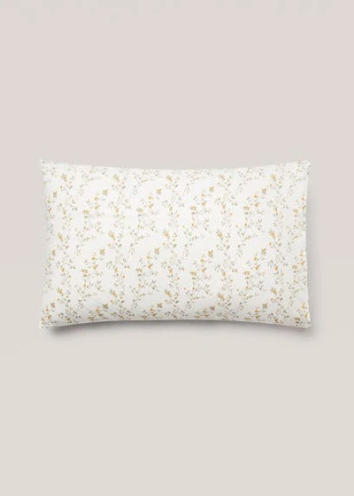 Mango Home Microflower Pillowcase Pillowcase 50x75cm Ochre In White