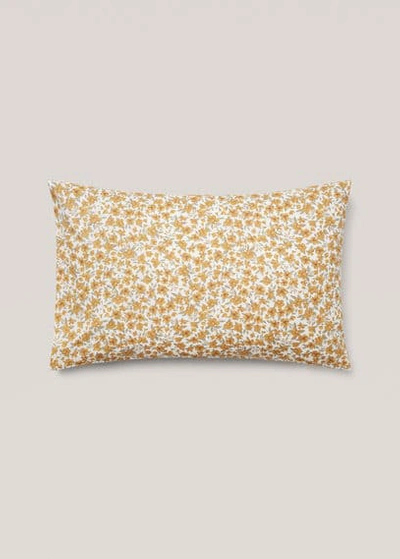 Mango Home Multi-flower Cotton Pillowcase 19x29 In Ochre