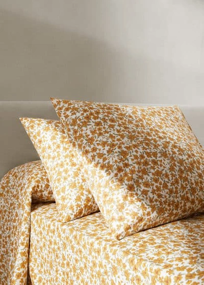 Mango Home Multi-flower Pillowcase 45x110cm Ochre