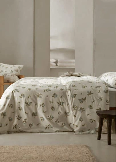 Mango Home Floral Embroidered Duvet Cover King Bed Blue In Neutral