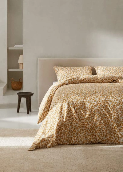 Mango Home Multi-flower Duvet Cover Superking Bed Ochre