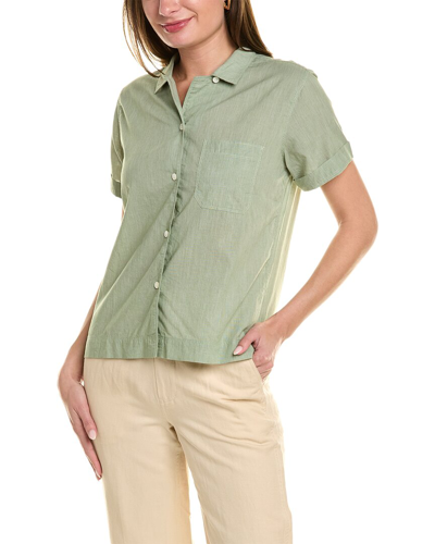Alex Mill Maddie Linen Camp Shirt In Green