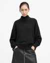 Allsaints Asha Soft Fluffy Sweater In Black