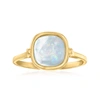 Ross-simons Italian Mother-of-pearl Ring In 14kt Yellow Gold In White